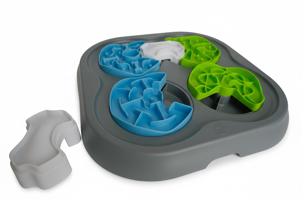 Pawise interactive dog puzzle toy for mental stimulation, problem-solving and treat-dispensing, safe and durable for indoor play

