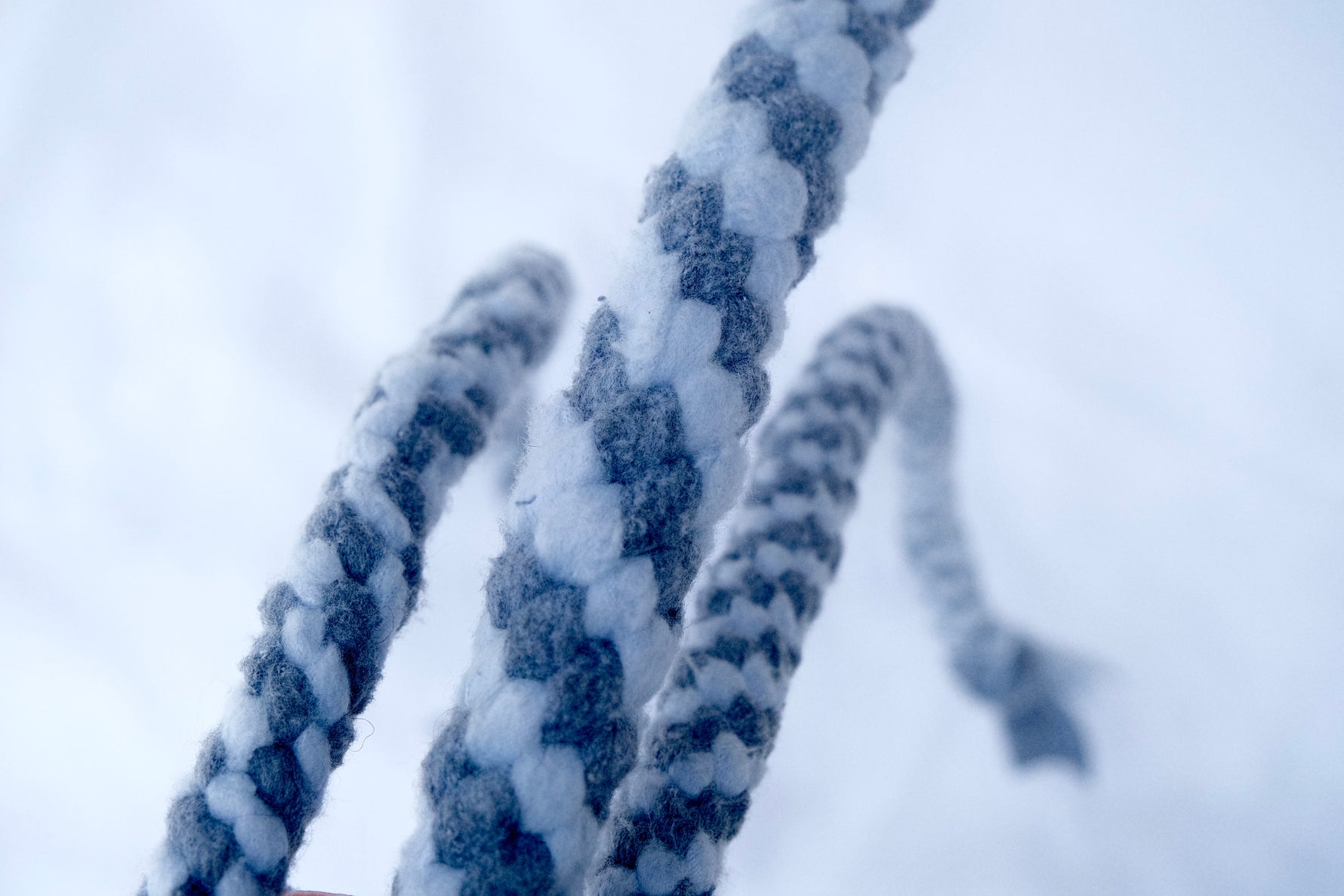 Handmade tug toy rope for dogs made from OEKO-TEX certified fleece